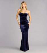 Daphne Velvet Lace-Up Mermaid Formal Dress