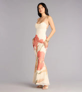 Soft Spoken Stunner Floral Mesh Maxi Dress