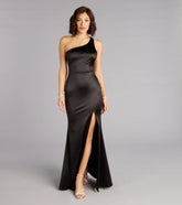 Willow Satin One-Shoulder Formal Dress
