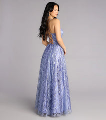 Abby Glitter Lace-Up Ball Gown