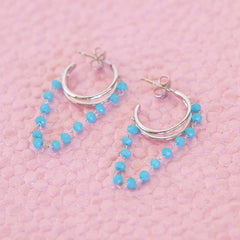 Neon Chain Hoop Earring