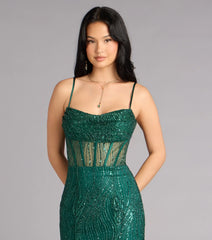Phoebe Glitter Tulle Corset Formal Dress