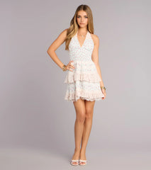 Sweet Plans Ahead Ditsy Floral Print Skater Dress
