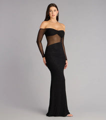 Azarliah Rhinestone Mesh Mermaid Formal Dress