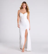 Rory Sweetheart Slit Bodycon Lace Formal Dress