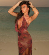 Drama Meets Paradise Floral Maxi Dress