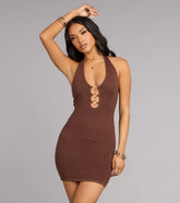 Bold Allure O-Ring Cutout Bodycon Mini Dress