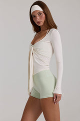 Modal Tie-Front Top in Ivory