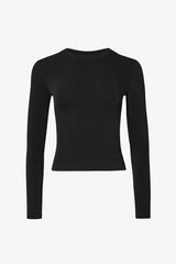 Thermal Long Sleeve Top in Black