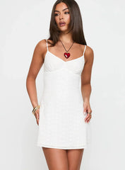 Jaye Mini Dress White Broderie