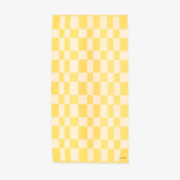 Yellow & White Checkerboard Towel