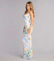 Vacation Coded Floral Maxi Dress
