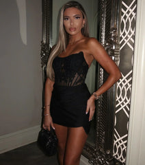 Emilia Corset Lace-Up Mini Dress