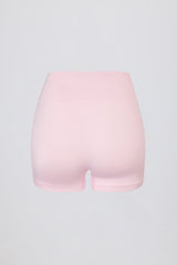 Super Sculpt Seamless Mini Shorts in Powder Pink