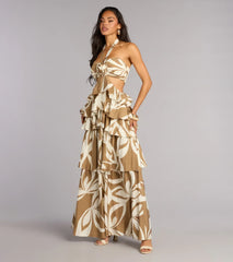 Postcard Pretty Halter Cutout Maxi Dress