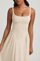 Modal A-Line Midaxi Dress in Ivory