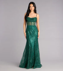 Phoebe Glitter Tulle Corset Formal Dress