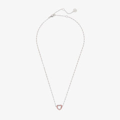 Stone & Enamel Heart Pendant Necklace