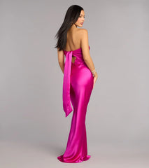 Priya Satin Tie Back Formal Dress