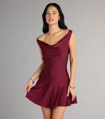 Just a Glance Draped Back Mini Dress