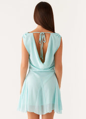 Shayla Mini Dress - Turquoise