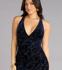 Saphira Floral Velvet Formal Dress