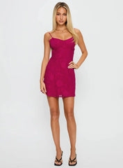 Clemence Mini Dress Hot Pink
