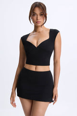 Modal Mid-Rise Micro Mini Skirt in Black