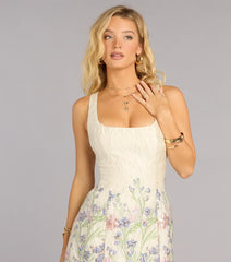 Emmie Floral Jacquard A-Line Mini Dress