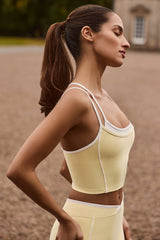 Soft Active Layered Tank Top in Soft Yellow