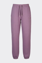 Brushed Jersey Mid-Rise Relaxed Joggers in Dusk