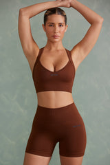 Super Sculpt Mini Shorts in Brown