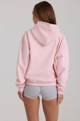 Oversized Applique Hoodie in Blush