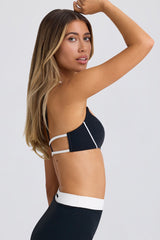 Soft Active Scoop-Neck Sports Bra in Black