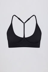 Soft Active Racerback Sports Bra in Black