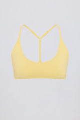 Soft Active Racerback Sports Bra in Lemon