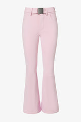 Waterproof Belted Ski Salopettes in Powder Pink
