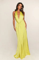 Delicate Delight Maxi Dress Chartreuse