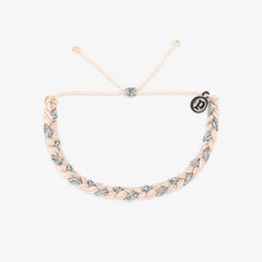 Metallic Blush Braided Bracelet