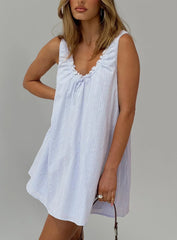 Antiquity Swing Mini Dress Blue