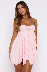 Rosette Bloom Mini Dress