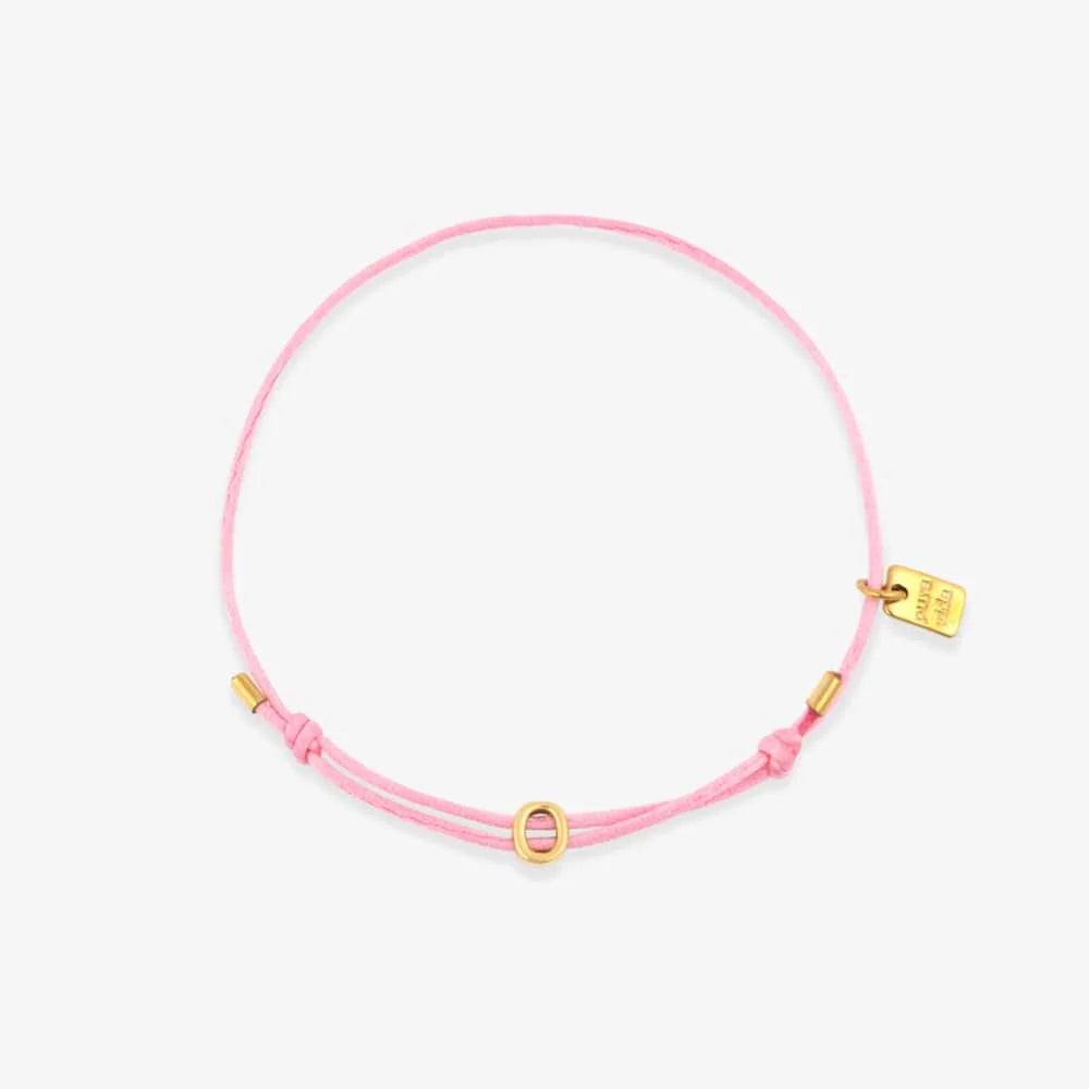 Pink Initial Charm Bracelet