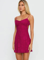 Clemence Mini Dress Hot Pink