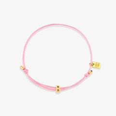 Pink Initial Charm Bracelet