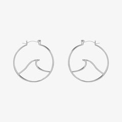 Large Wave Hoop Earrings