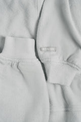 Brushed Jersey Hooded Cropped Shrug in Fog Grey