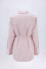Oversized Shirt in Pink Stripe