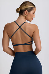 Super Sculpt Seamless Backless Sports Bra in Blue