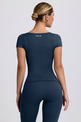 Super Sculpt Seamless T-Shirt in Blue